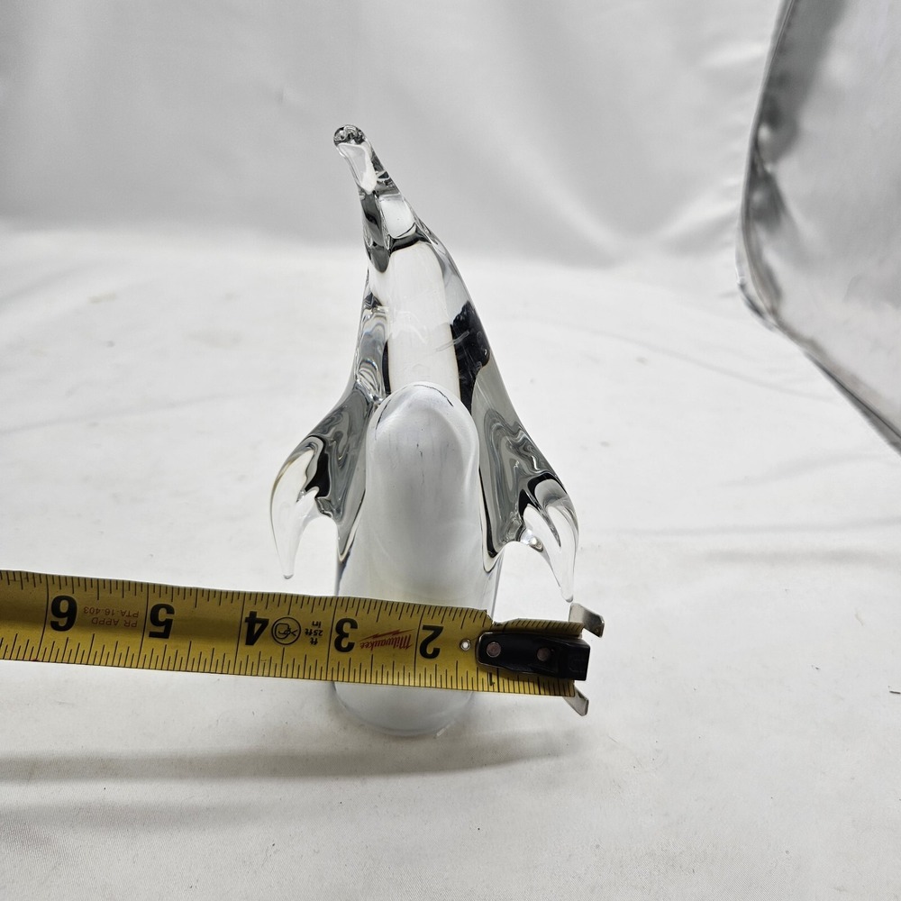 FM Konstglas Ronneby SWEDEN‎  Crystal Penguin Glass Figure 7" Tall signed - Picture 14 of 14